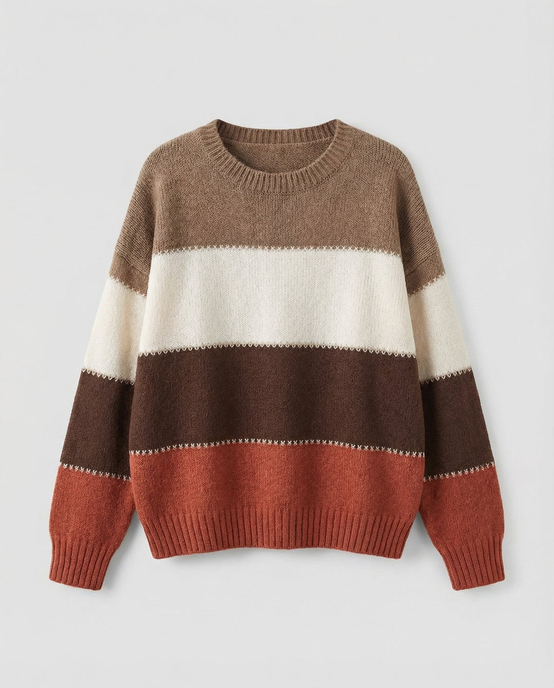 Lockerer Streifenpullover Damen Bequem | R&B