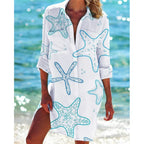 R&B | Bluse Hawaiiante Druck Tropische Blumen