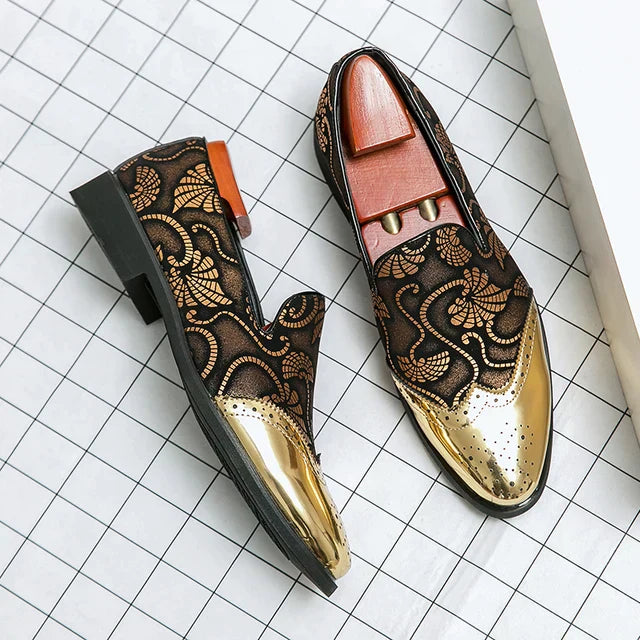 Stylische Loafer mit Spitzenmuster für Herren R&B