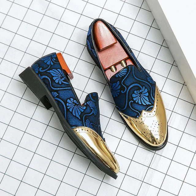 Stylische Loafer mit Spitzenmuster für Herren R&B