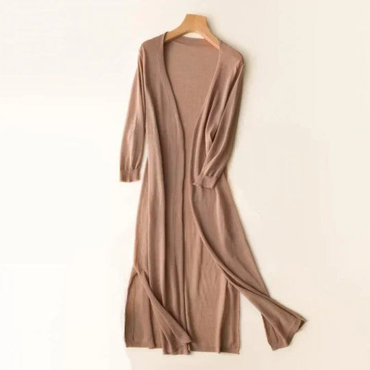 R&B | Lange Offene Front Strickjacke