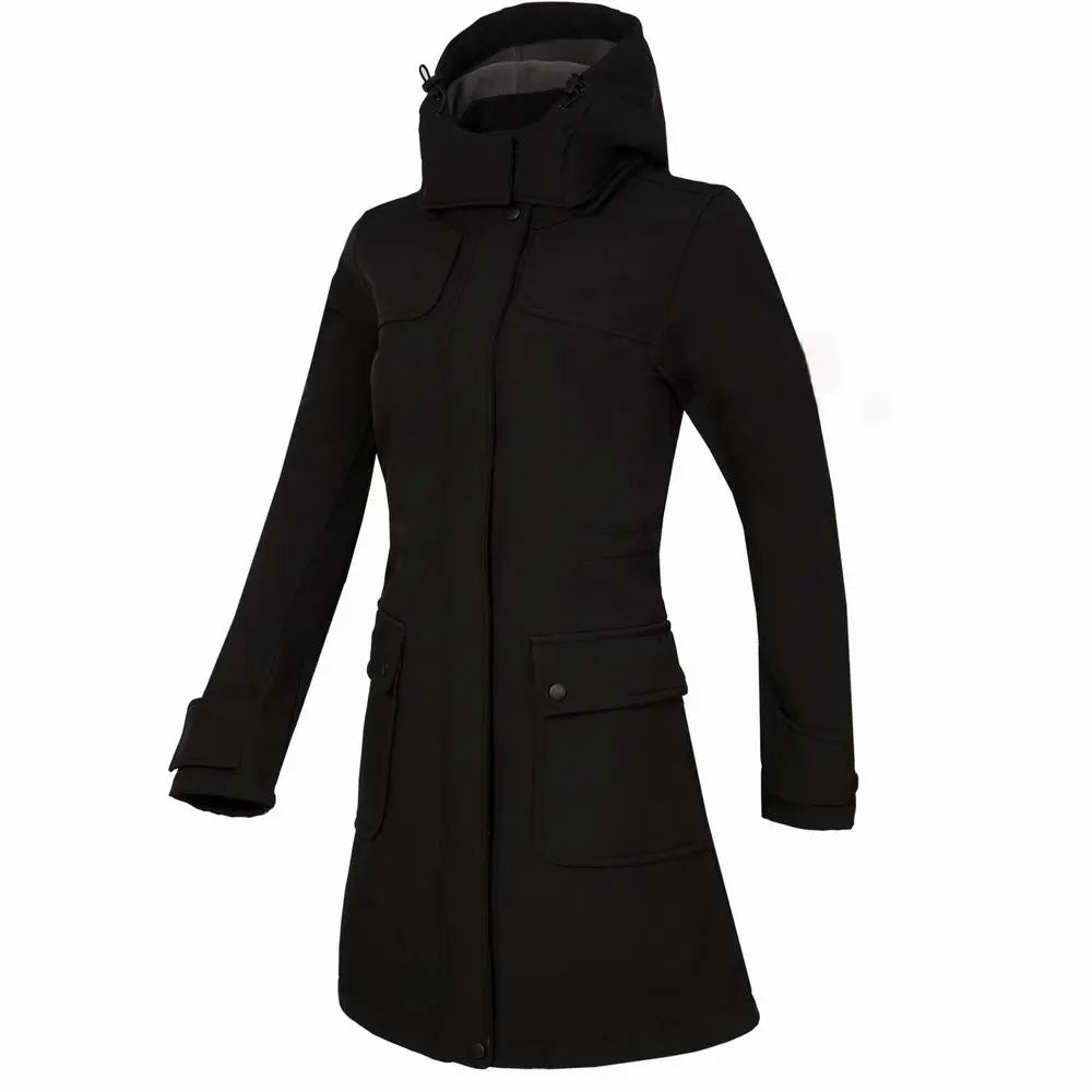 R&B | Lange Wasserdichte Regenjacke Mit Kapuze Für Damen