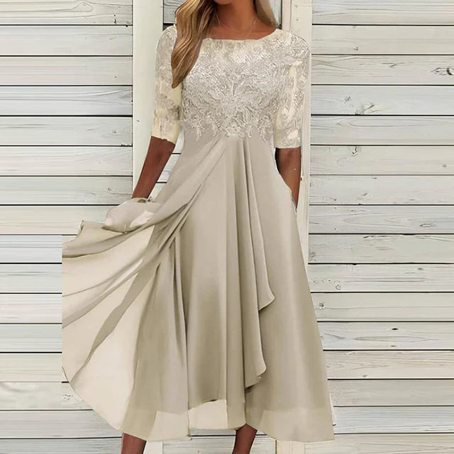 dunkelblaues festkleid