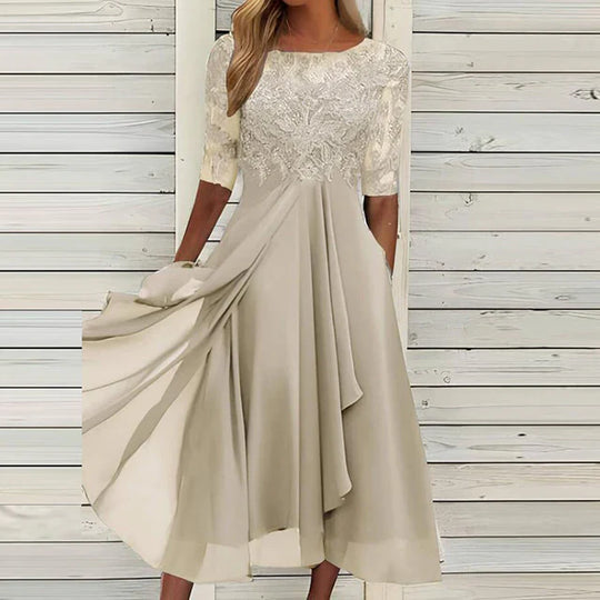 dunkelblaues festkleid