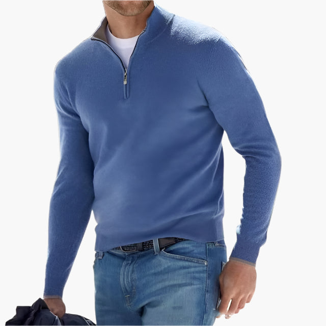 R&B | Strickpullover mit Reißverschluss - Eleganter Freizeit- und Business-Look