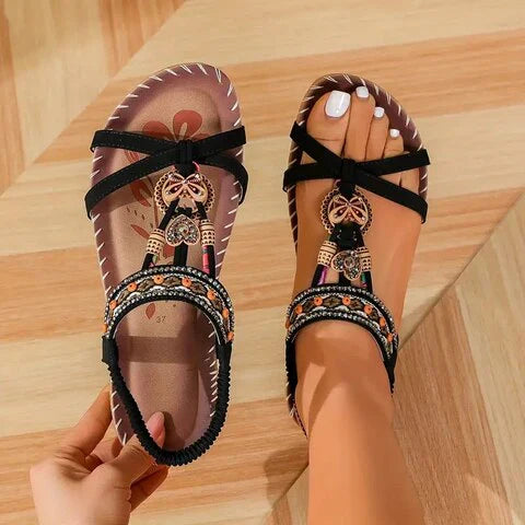 R&B | Boho Flache Sandalen