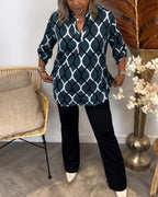 R&B | Bluse mit grafischem Druck