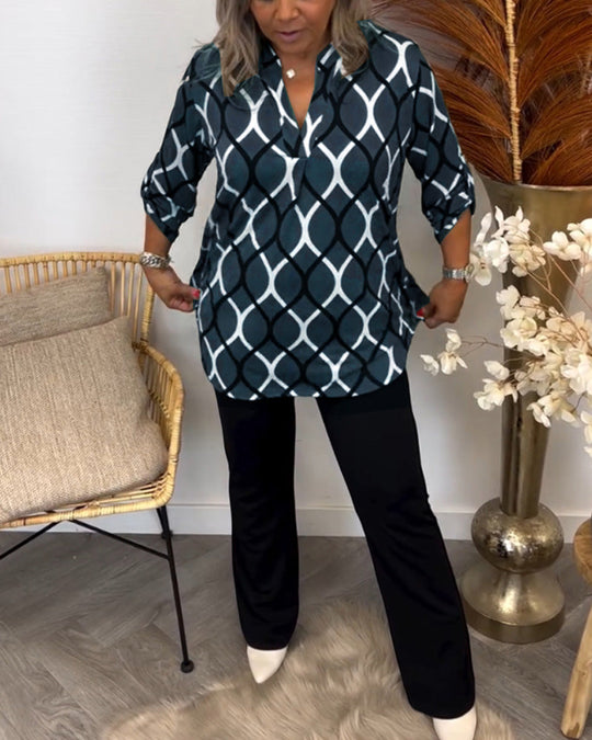R&B | Bluse mit grafischem Druck