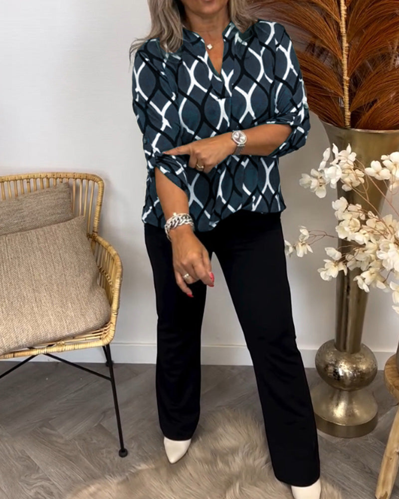 R&B | Bluse mit grafischem Druck