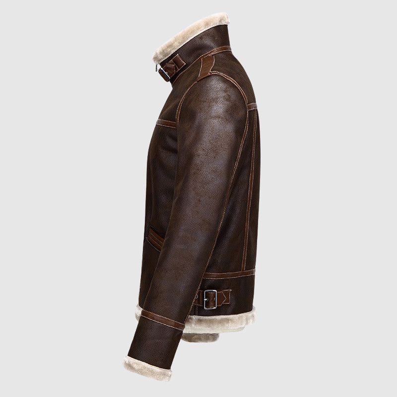R&B | Leder Vintage Bomberjacke