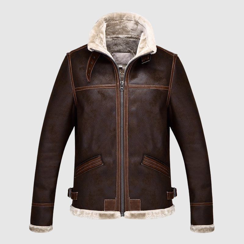 R&B | Leder Vintage Bomberjacke