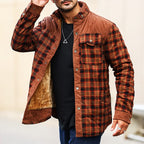 R&B | Karierte Sherpa Outdoor Jacke