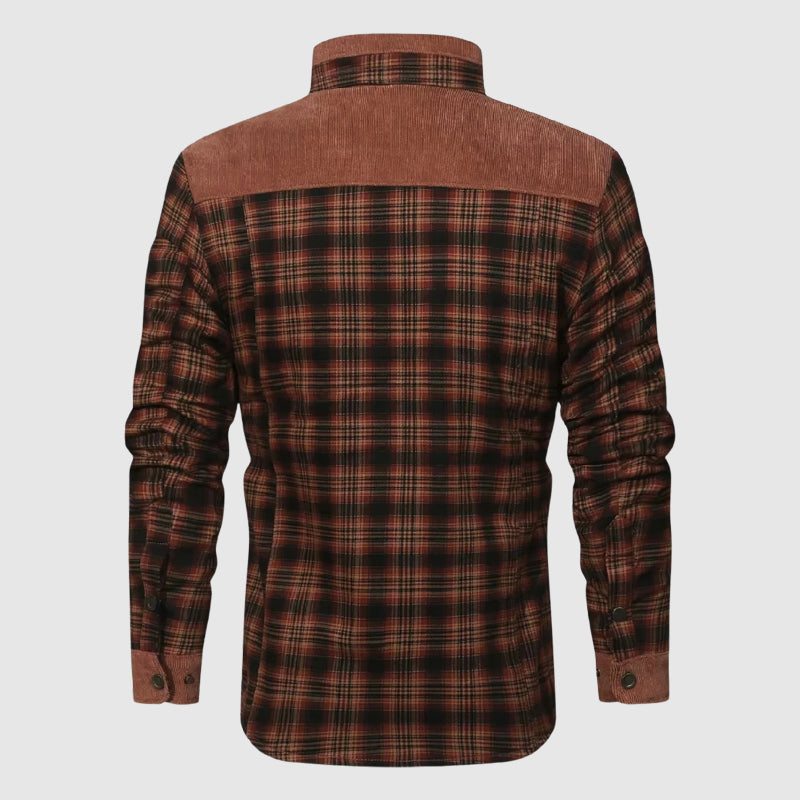 R&B | Karierte Sherpa Outdoor Jacke