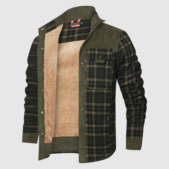 R&B | Karierte Sherpa Outdoor Jacke