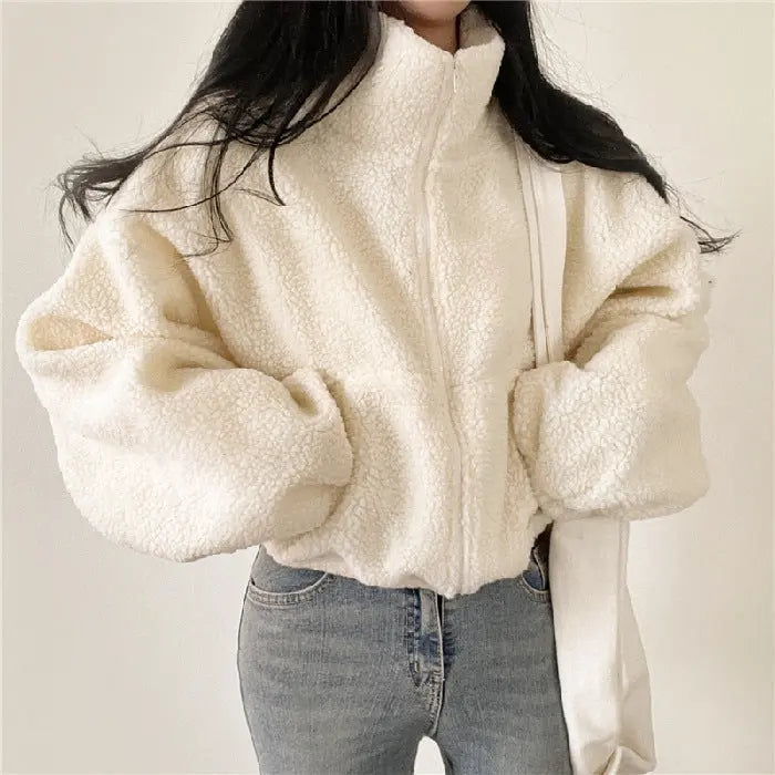 R&B | Stehkragen Kuschelige Teddyjacke für Frauen