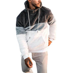 Herren lässiger Fleece Pullover mit hohem Kragen und asymmetrischem Design