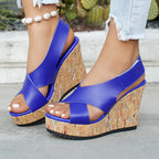 Damen Wedge-Sandalen mit komfortabler Korksohle und modischem Design R&B