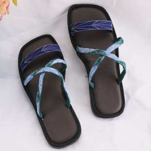 Damen verstellbare Zehentrenner-Sandalen mit geflochtenem Riemen R&B