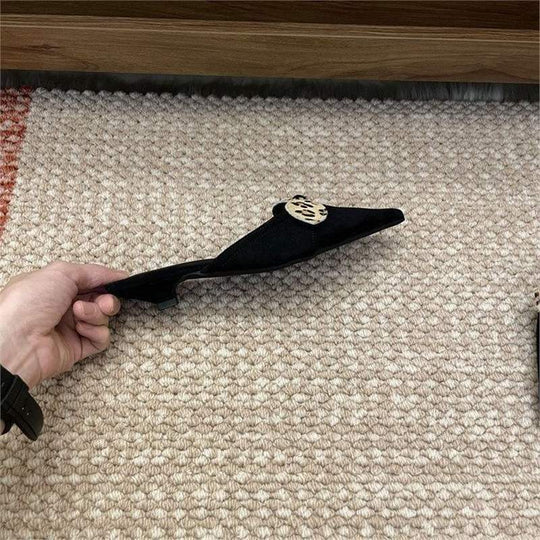 Damen spitze Slingback Mules mit zierlicher Schleifenverzierung R&B