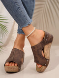 Damen modische Pantolette mit geschmackvollem Riemchen-Design