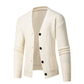 Damen gestreifte Strickjacke mit modischem Schnitt und praktischen Taschen R&B