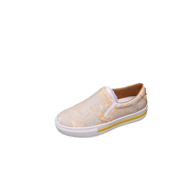Damen Slip-On Sneakers mit atmungsaktiver und elastischer Oberflächenstruktur R&B
