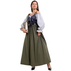 Damen Trachtenkleid mit romantischem Oberteil und fließendem Rock R&B