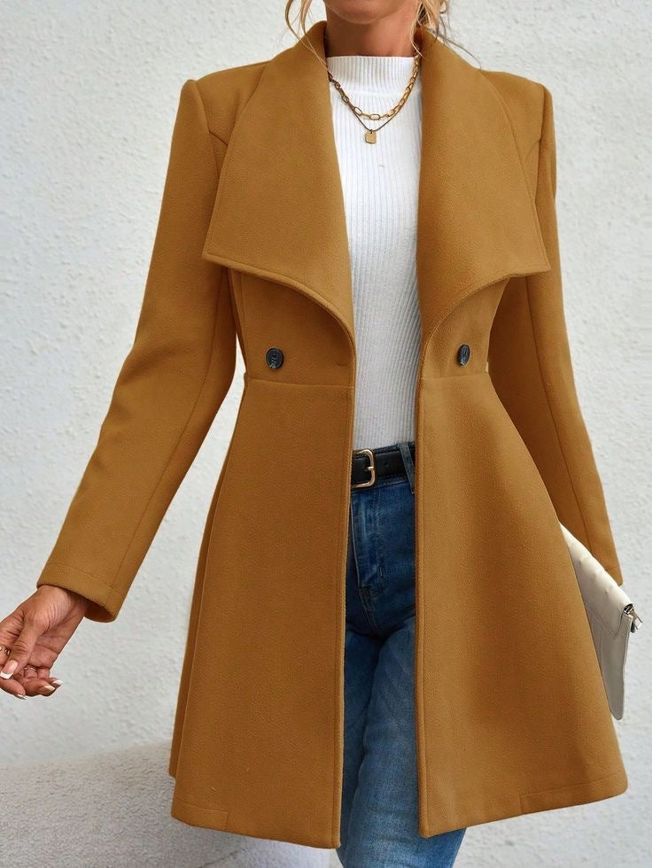 Damen Trendige Finelapel-Manteljacke R&B