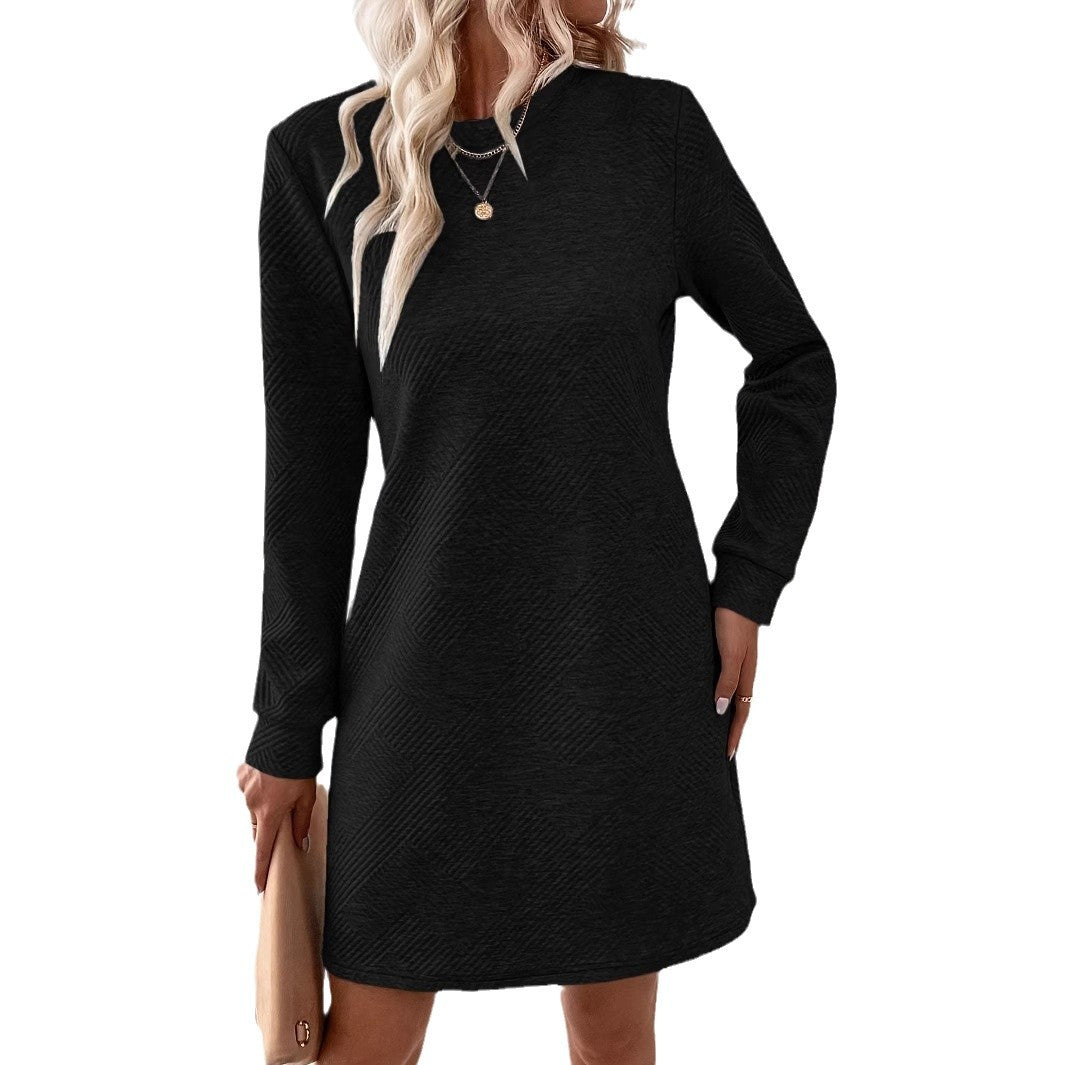 Damen lässiges Sweatkleid mit strukturiertem Design R&B