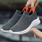 Damen Atmungsaktive Slip-On Laufschuhe mit elastischem Strickoberteil R&B