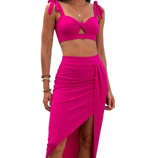 Damen Bikini-Set mit modischem Wickelrock R&B