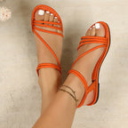 Damen flexible Riemensandalen mit modischem Schnitt und elegantem Riemendesign R&B