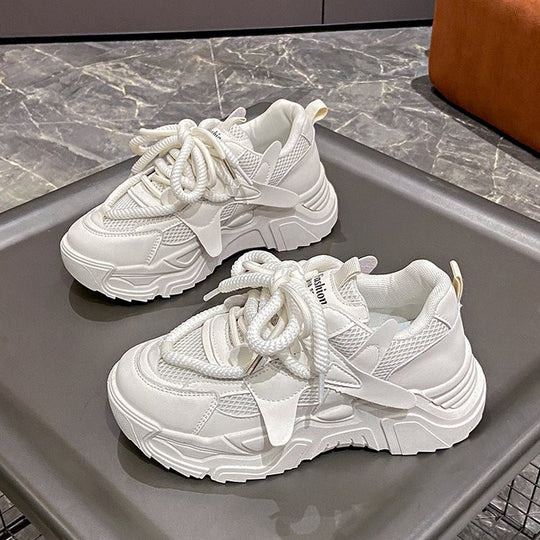 Damen Sportliche Chunky Sneaker mit atmungsaktiven Netzdetails und dämpfender Sohle R&B