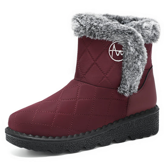 Damen Thermo-Winterstiefel mit weichem Kunstfellkragen R&B