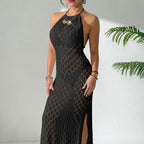 Damen gehäkeltes Maxikleid R&B