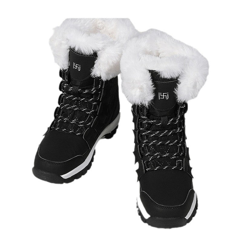 Damen Winterstiefel mit isolierendem Kunstfellkragen und rutschfester Sohle R&B