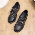 Damen Trendige Booties mit modischem Tweed-Obermaterial und dekorativer Schleife R&B