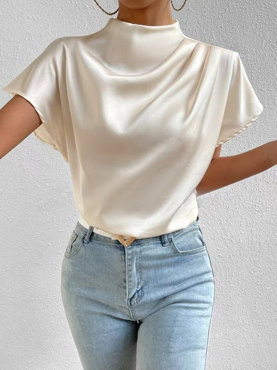 Damen ierte Bluse mit elegantem Stehkragen R&B