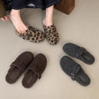 Damen Clogs aus hochwertigem Wollfilz mit dekorativen Schnallenapplikationen R&B
