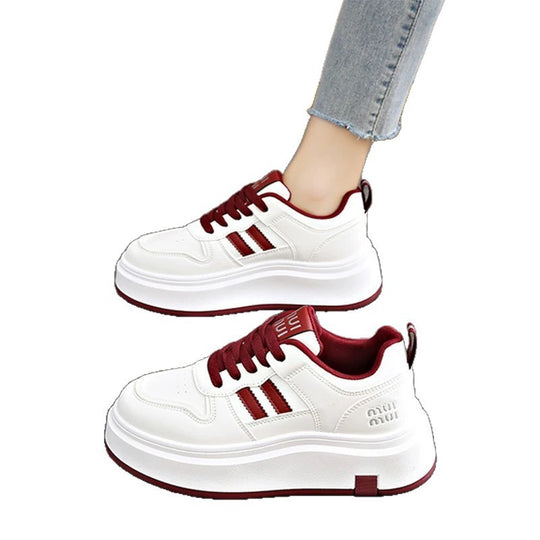 Damen Trendige Plateau-Sneaker mit weicher Polsterung und rutschfester Sohle R&B