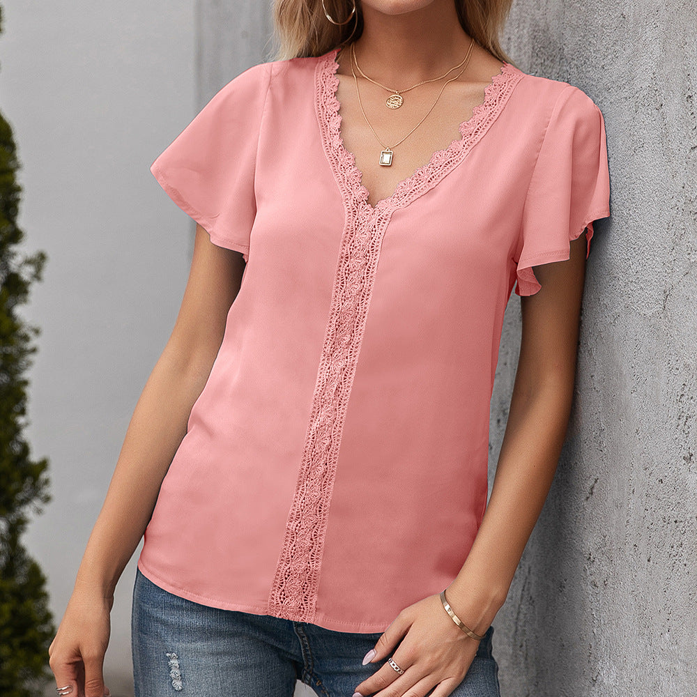 Damen Spitzenbluse R&B