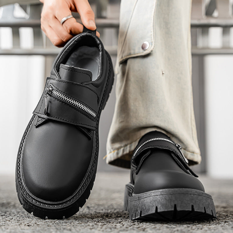 Damen modische Halbschuhe mit Reißverschluss und robustem Profil R&B