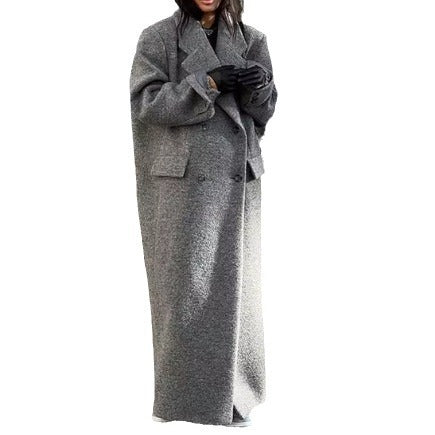 Damen Oversized Wollmantel R&B