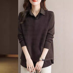 Damen Modischer Layered Pullover mit Struktur R&B