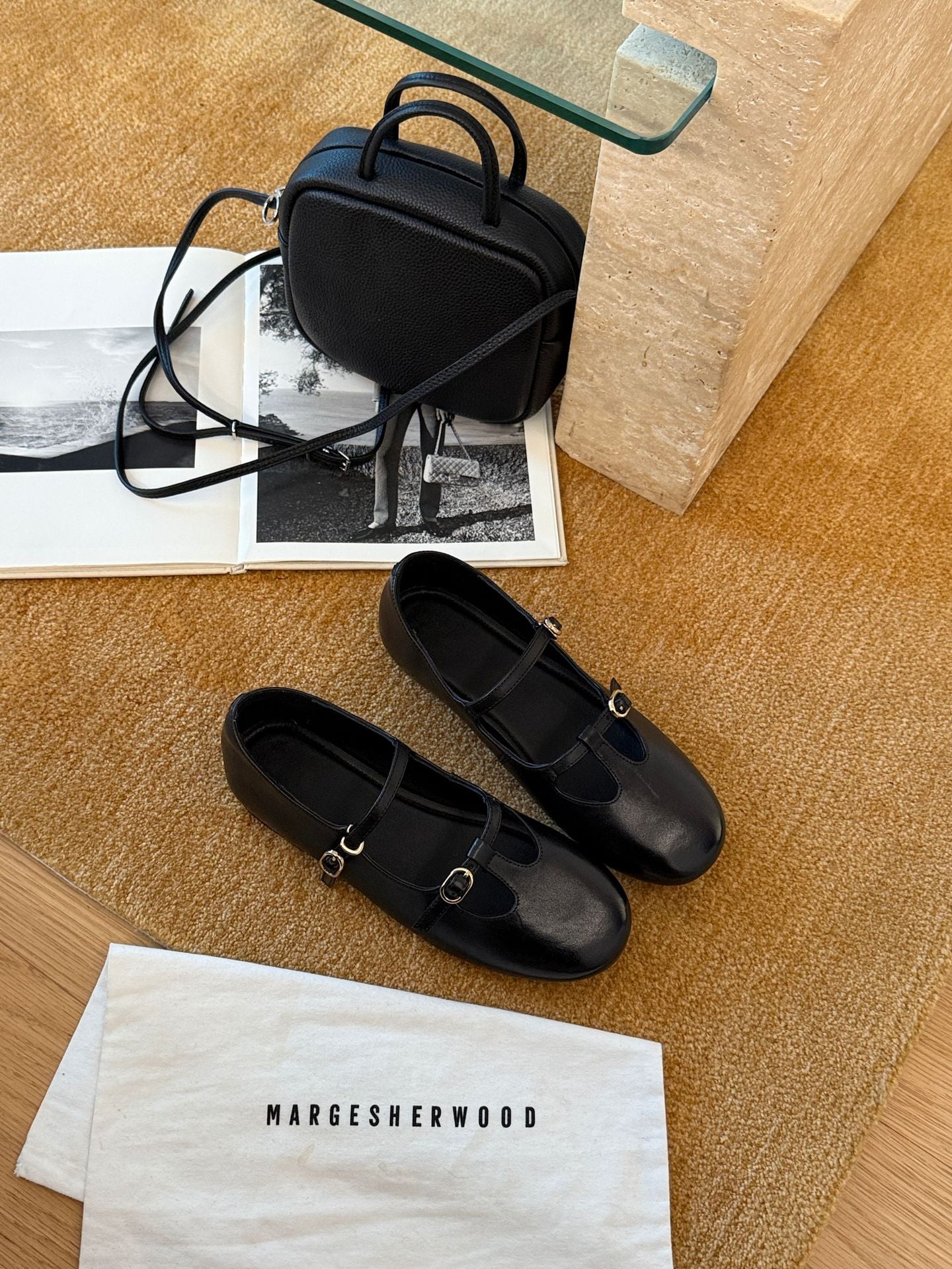 Damen Elegante und bequeme Mary Jane Ballerinas mit modischem Riemen und hochwertiger Leder-Oberfläche R&B
