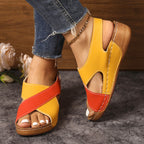Damen Komfortable Wedge-Sandalen mit verstellbaren Riemen R&B