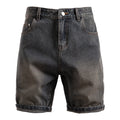 Herren nan Jeansshorts mit Umschlag, mittelhoher Bund und klassischer Taschenaufteilung R&B