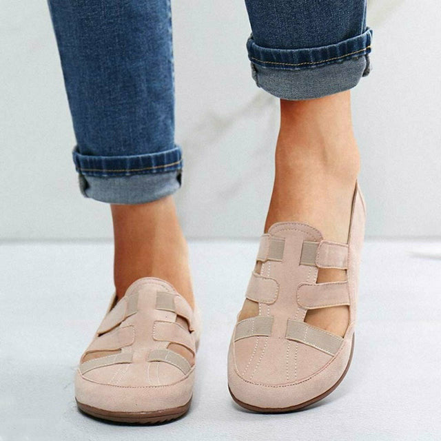 Lässige flache Cut-Out-Schuhe R&B