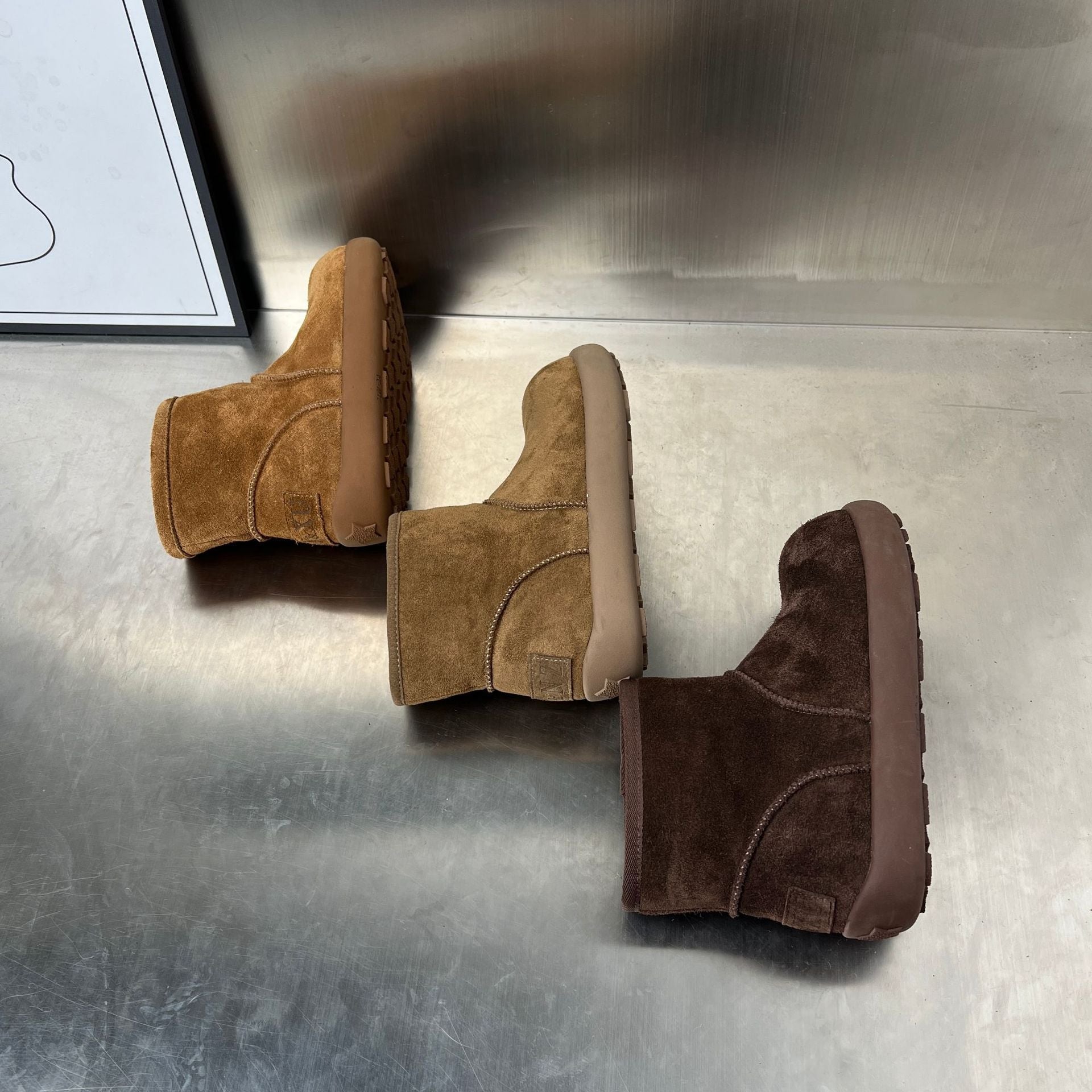 Damen kuschelige und warme Winterstiefel mit weichem Innenfutter R&B