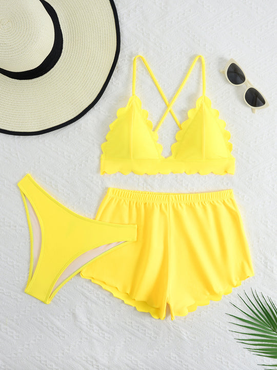 Damen Triangel-Bikini mit Shorts R&B
